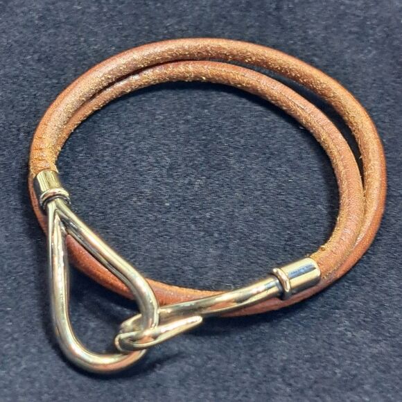 Hermès Leather Silver Hook Bracelet/Necklace Choker - Picture 9 of 15